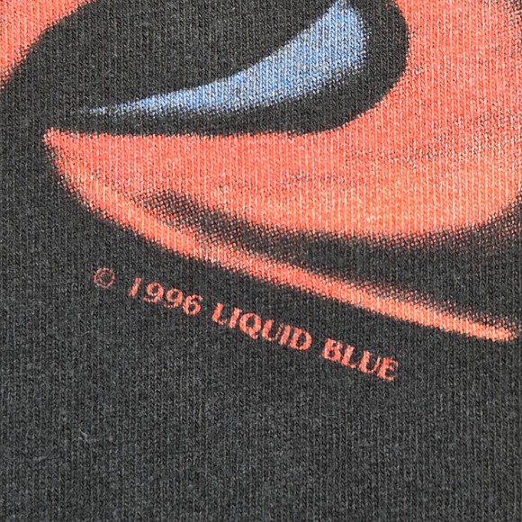 Vintage Liquid Blue 1996 Dragon All Over Print T Shirt Men's XXL Y2k Grunge Punk - Picture 5 of 7